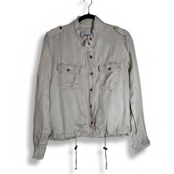 Rails Women's Beige Button Down Long Sleeve Utility Jacket Medium - Picture 2 of 11